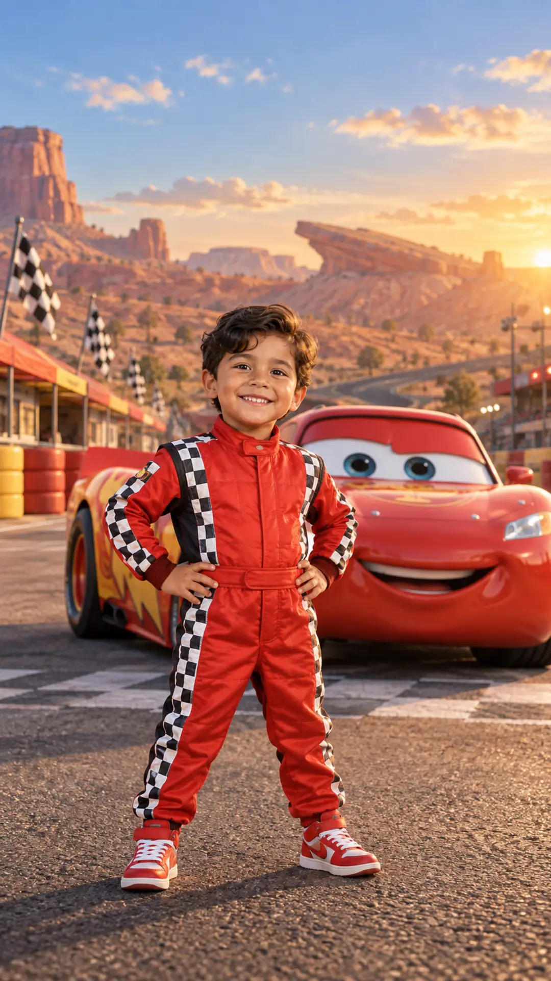 Mateo listo para la carrera